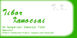 tibor kamocsai business card